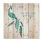 Designart - Mystic Mint Bird You Were Born With Wings - Traditional Print on Natural Pine Wood